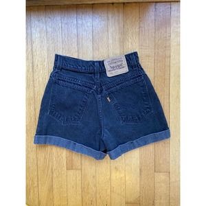 Levi's Vintage 954 Orange Tab Women's Black Denim Shorts